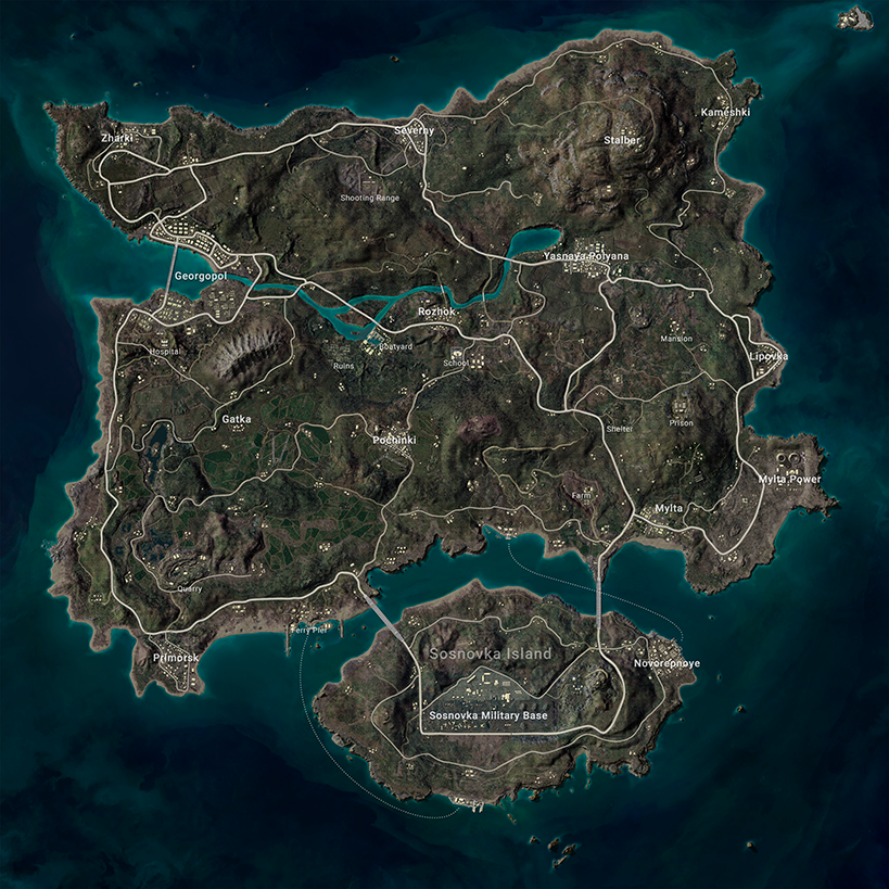 Bản đồ PUBG Mobile Erangel